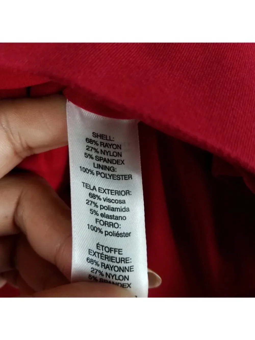 NEW Chico's Cape Jacket Women's 1/ Medium Ponte Red Zip Up Office Career Stretch